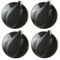 Belling Oven Cooker Hob Gas Flame Control Knobs (Black, Pack of 4)