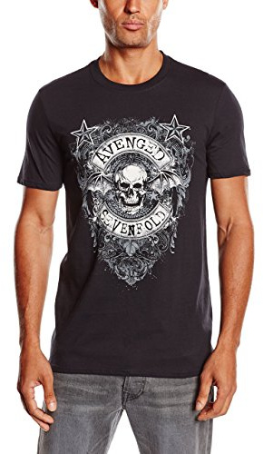 Avenged Sevenfold Herren T-Shirt Stars Flourish, Schwarz (Black), M