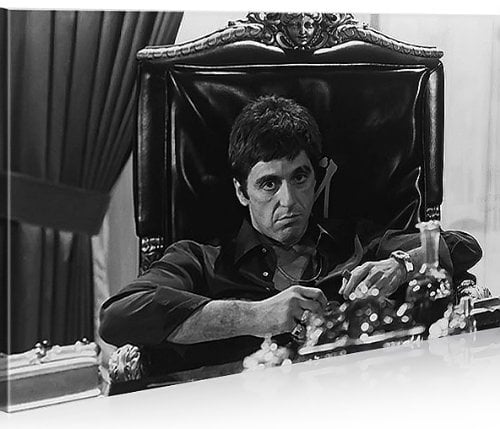 islandburner Quadro moderno Al Pacino Scarface Stampa su tela - Quadro x poltrone salotto cucina mobili ufficio casa - fotografica formato XXL