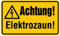 LEMAX® Warnschild, Achtung! Elektrozaun!, 120 x 200 mm Kunststoff Gelb Aufdruckfarbe: Schwarz 200x120mm