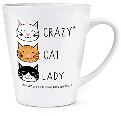 Crazy Cat Lady 12oz Latte Mug Cup