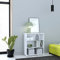Forte TEMPRA2 Bücherregal 70 80, modernes Regal, weißes Standregal, Büro, Home Office, Holzwerkstoff, Weiß, 73,7 cm breit x 85,5 cm hoch x 34,8 cm tief