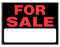 Hillman 840028 Panneau à vendre avec espace pour remplir en plastique noir et rouge 15 x 19 cm