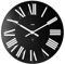 Alessi 12 B Firenze Wanduhr aus ABS, Quarzwerk, schwarz, Ã˜ 36cm