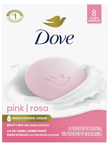 Dove Pink Rosa Beauty Bar Soap 8 Count, Cleanser, 3.75 oz I beauty bar