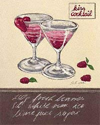 Eurographics SEG1010 Steff Green, Kiss Cocktail 40 x 50 cm, Hochwertiger Kunstdruck
