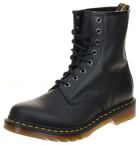 Dr. Martens Stivale Nappa con para in Gomma e Lacci Tubolari DR1460NAPPABLACK