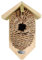3 Stück Esschert Design Nistkasten, Vogelhaus mit Höhle aus Seegrass, ca. 15 cm x 10 cm x 26 cm