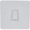 Schneider Electric Ultimate Screwless Flat Plate - Single Rocker 2 Way Light Switch, Single Pole, 16AX, GU1412WPW, Painted White with White Insert