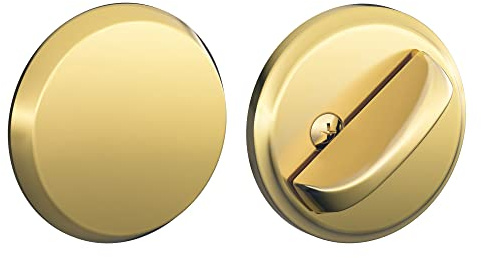 Schlage B81605 Key Lock Door Knocker - Bright Brass