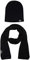 Lonsdale London Unisex Leafield Schal Mütze, Schwarz, Einheitsgröße EU