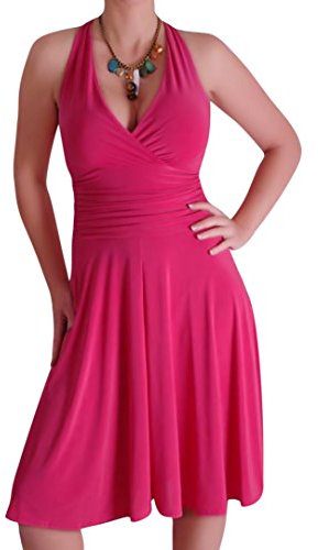 Eye Catch - Robe - - Dos nu Femme Noir Noir - Rose - Fuchsia - 38