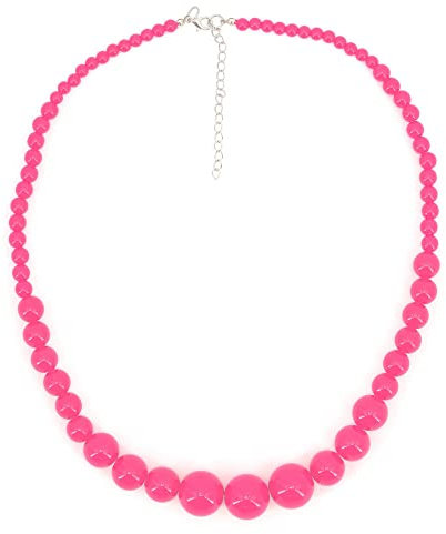 W WIDMANN MILANO Party Fashion - Halskette, 70er Jahre, Perlen, Halsband, Schmuck, Disco Fever, Mottoparty, Karneval