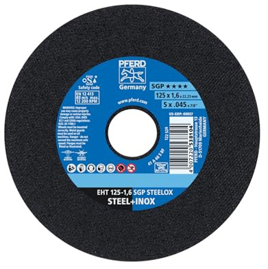 PFERD 538104 Trennscheiben, Spezial Linie SGP, Steelox, Gerade Ausführung EHT, Form 41, 125mm x 1.6mm, 1 Stück