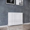ELEGANT 600 x 836 mm White Horizontal Designer Radiator Double Column Flat Panel Radiator Heater