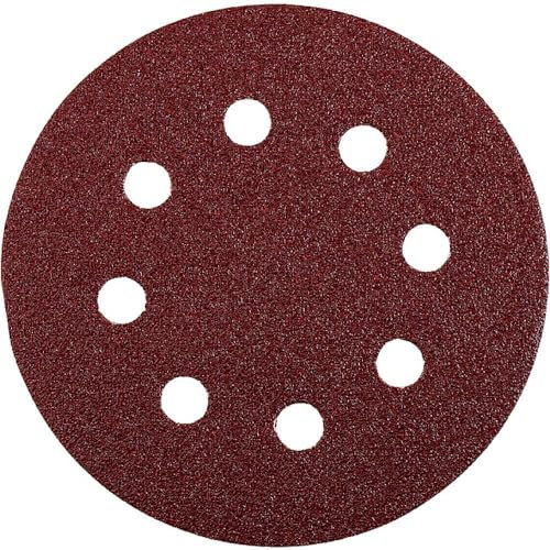 kwb Schleifscheibe Ø 115 mm aus Edelkorund mit Körnung 240, werkzeugloser Wechsel, hochwertige Kunstharz-Verleimung und verstärkter Papierträger für den feinen Schliff von Holz und Metall