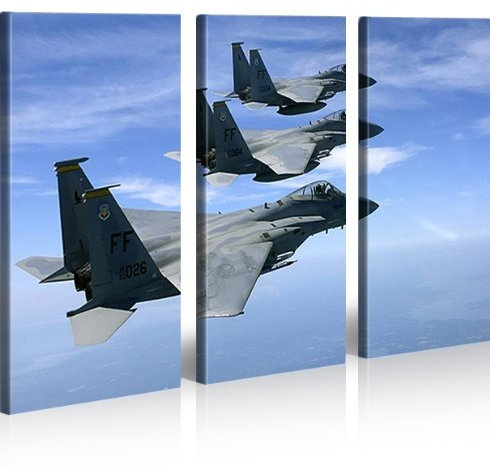 islandburner Bild Bilder auf Leinwand F15 Kampfjets XXL Poster Leinwandbild Wandbild Art up Your Life ®