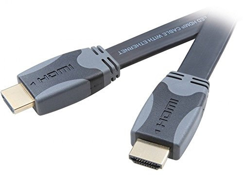 Vivanco HVavec-Cable HDMI Plano con Ethernet, 4 m, Color Blanco