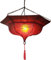 GURU SHOP Henna Leder Deckenlampe/Deckenleuchte - Tuareg Rot, 20x50x50 cm, Orientalische Deckenlampen