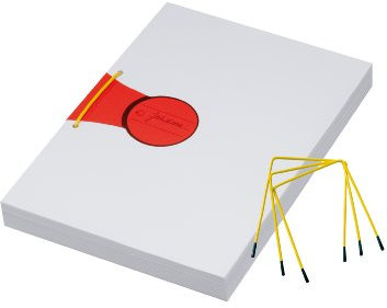 Jalema 2639801000 Pli-Fix Archivbinder, Füllvermögen circa 700 Blatt, 10er Packung, 80 mm Lochung, gelb