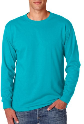 Jerzees 5.6 oz. 50/50 Heavyweight Blend Long-Sleeve T-Shirt California Blue Medium