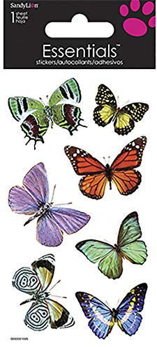 Sandylion Butterflies Essentials Aufkleber, handgefertigt, 5 x 15 cm