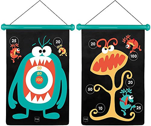 SCRATCH 276182004 Magnet Dartspiel Monster, magnetische Dartscheibe und Wurfpfeile für Kinder ab 5 Jahren, 55x36cm