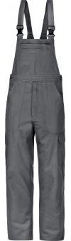 Wellwork Cargo-Arbeitslatzhose Latzhose Basic Baumwolle grau 250g/m² (52)