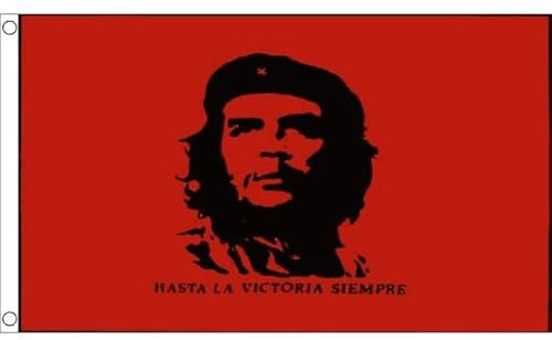 Che Guevara motorizzazione 0,91 Meters x 0,61 Meters x 2 , con occhielli, motivo: bandiera di Cuba, rosso cubano
