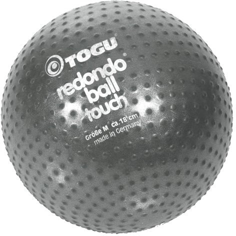 TOGU 493000 Redondo Ball Touch 18 cm, Kleiner Gymnastikball, Pilatesball, Yogu Ball, Soft Ball, Rutschfester, weicher Fitnessball für Yoga, Zuhause, Büro,anthrazit