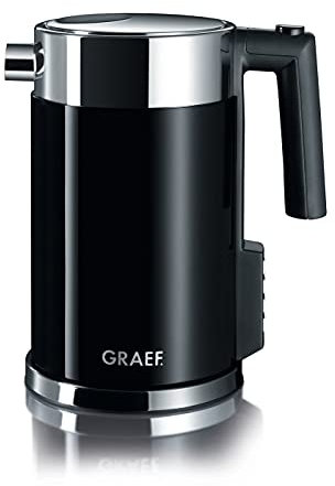 Graef WK 702 - Tetera eléctrica (50 Hz, 230V, 14,7 cm, 23 cm, 25,5 cm) Negro, parcial metálico