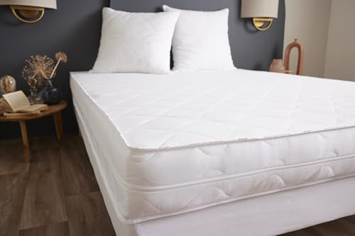 Abeil - Matelas en Mousse AB100 - Dureté Ferme H3 - Housse Microfibre Ultra Douce, Amovible & Lavable en Machine - Certifié Oeko-Tex - Blanc, 140 x 190 cm