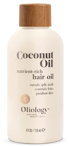 Oliology Huile capillaire à la noix de coco - répare les pointes fourchues | Contrôles Frizz | Sans paraben