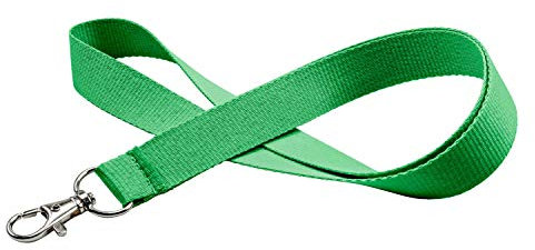 linie zwo ®, 10er Pack Schlüsselbänder 20mm, easy going Haken, Grün