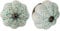 Nicola Spring Ceramic Cupboard Drawer Handle Knobs - Vintage Flower Design - Mint Green - Pack of 6