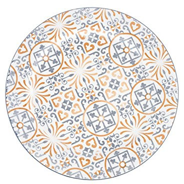 H&H Set 6 Piatti Piani Capri In Stoneware Cm26,5