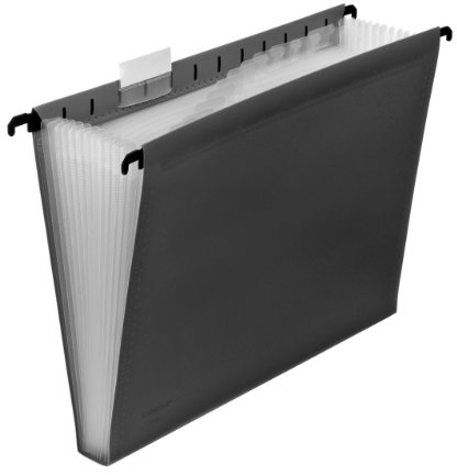 FolderSys 12er Hänge-Fächertasche A4, mit Taben, grau, VE 1 Stück, 7004137
