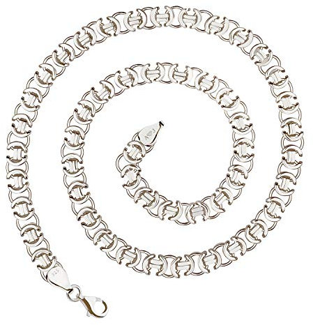 925 Silberkette: Königskette flach Silber 8,5mm 65cm - KKFL-85-65