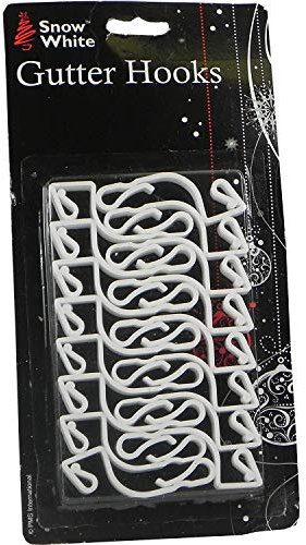 DISC DISC XMAS 16pc White Gutter Hooks [LL] [POLY]