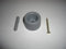 Gummipuffer,Türstopper, Wandtürstopper, Bodentürstopper, Gummi grau, ø 40, Höhe 25mm, mit 8er Dübel und 4x45 Torxschraube