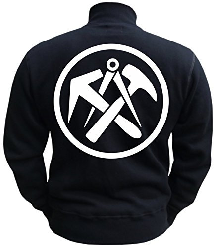 Spaß Kostet Herren Jacke Sweatjacke DER DACHDECKER - Zunftwappen Größe M bis 4XL