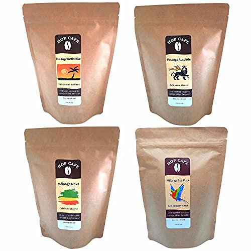 HOP CAFE - Pack Découverte 4 x 18 Dosettes Souples de Café Nature