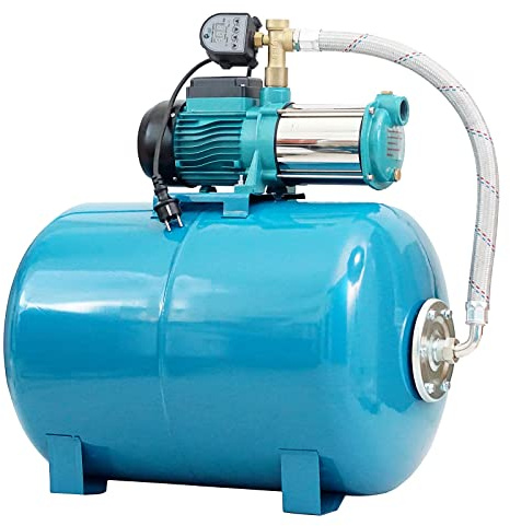 100 L Hauswasserwerk Gartenpumpe MHI1300 robuste und rostfreie Edelstahlwelle Fördermenge: 6000l/h.