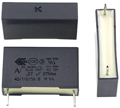 Arcotronics MKP 10x Entstörkondensator für LED Lampen 0,27µF | 275V AC Spannung X2 Kondensator gegen Flackern | LED Entstörer Kondensator 270nF