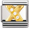 Nomination Comp. Classic BUCHST. Edelstahl, 18K-Gold und Cubic Zirc. (X) 030301