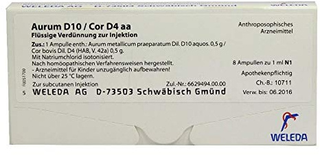 AURUM D 10/Cor D 4 aa Ampullen 8X1 ml