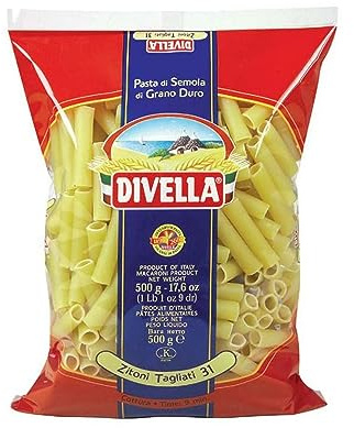 Divella - Zitoni Tagliati 31, Pasta di Semola di Grano Duro , 500 g