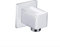 ENKI, L03, Solid Brass Shower Wall Outlet 1/2 Inch, Shower Connector for Shower Hose, Square Design, Chrome