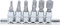 BGS 2162 | Bit-Einsatz-Satz | 6-tlg. | 6,3 mm (1/4) | Innenvielzahn (für XZN) M4 - M12 | CV-Stahl