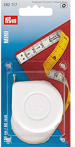 Prym 282717 - Rollbandmaß Mini 150 cm 60 inch, Gelb, Weiß